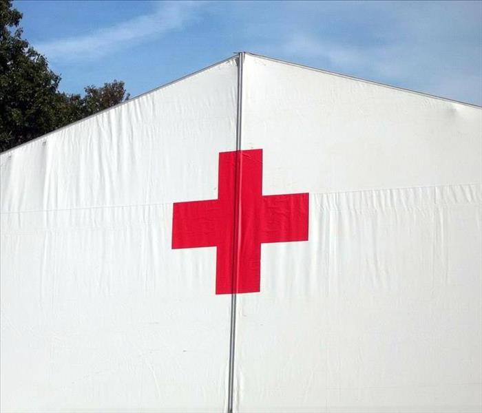 Red Cross on a tent